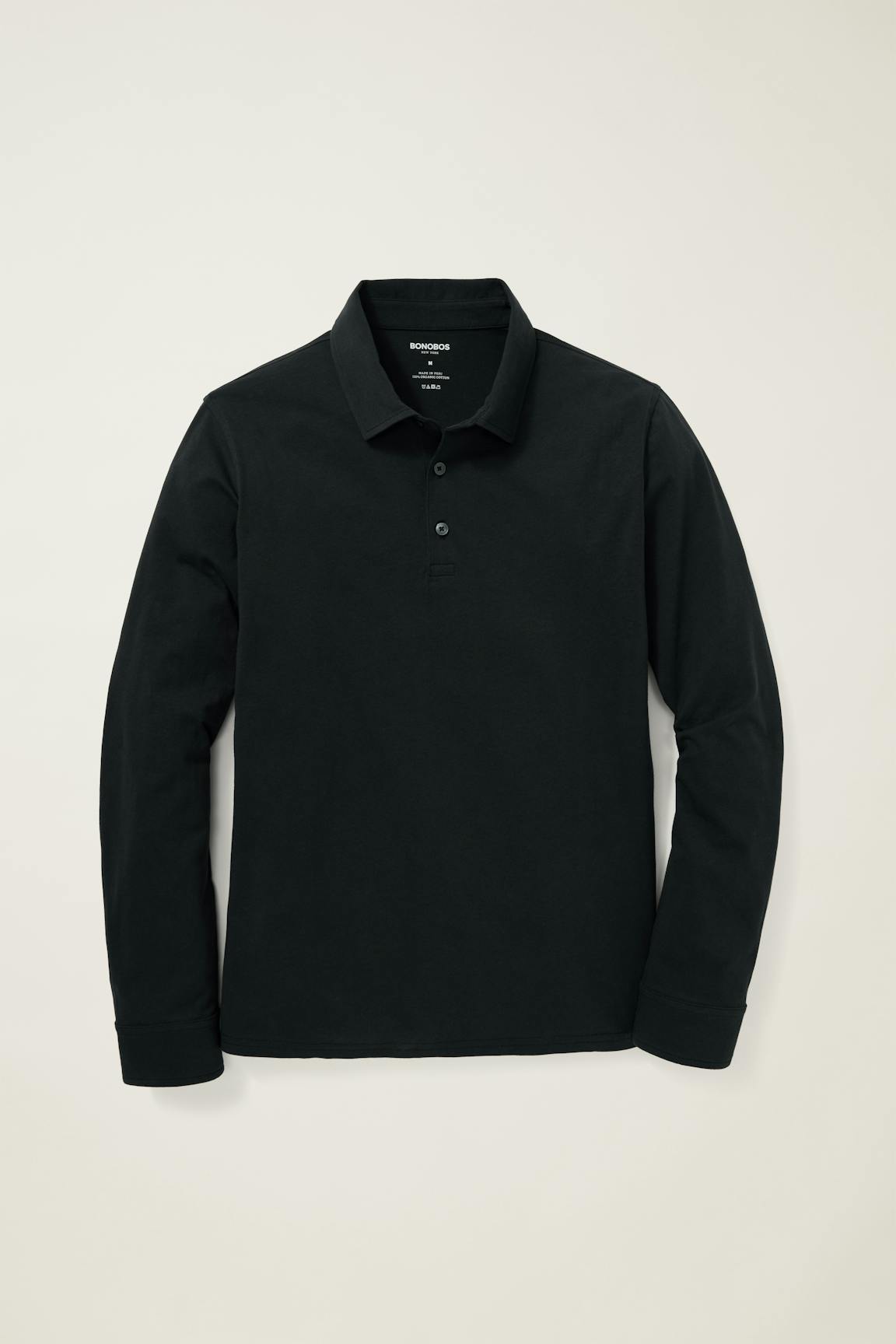 Organic Cotton Long Sleeve Polo