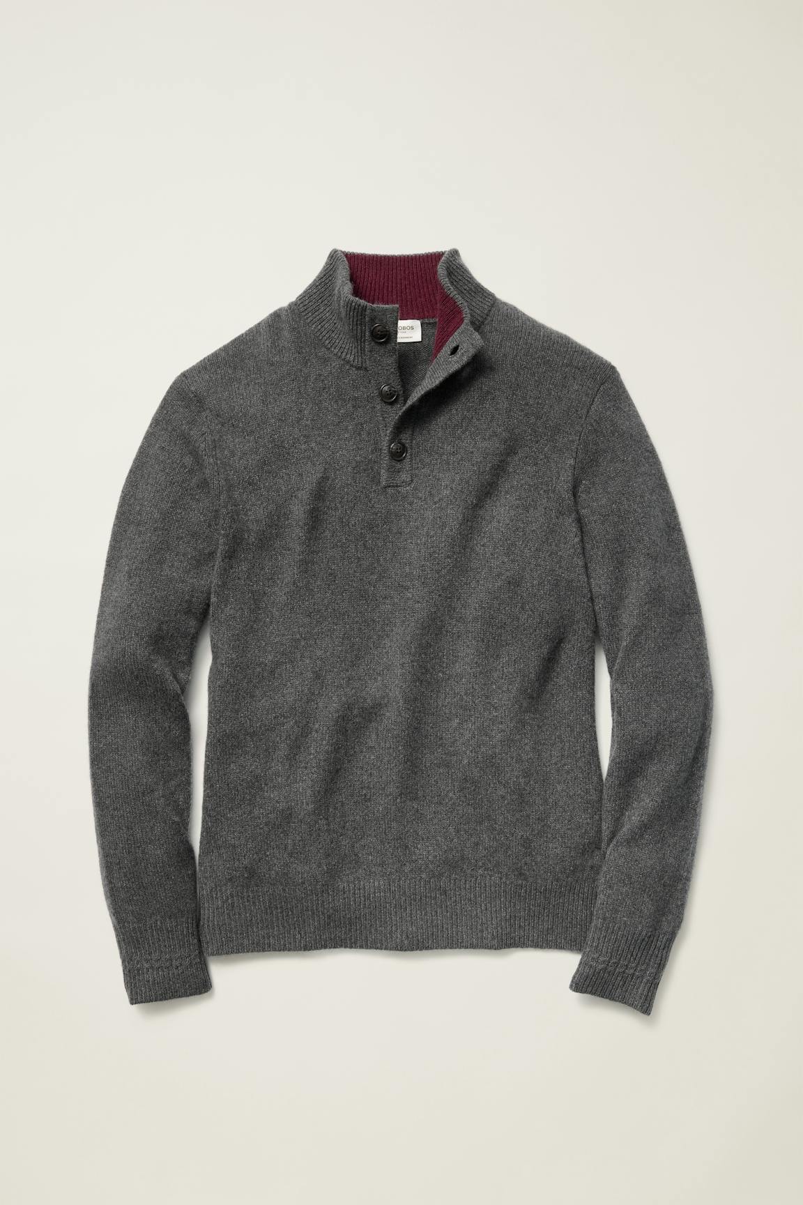 Italian Cashmere Mock Neck Sweater