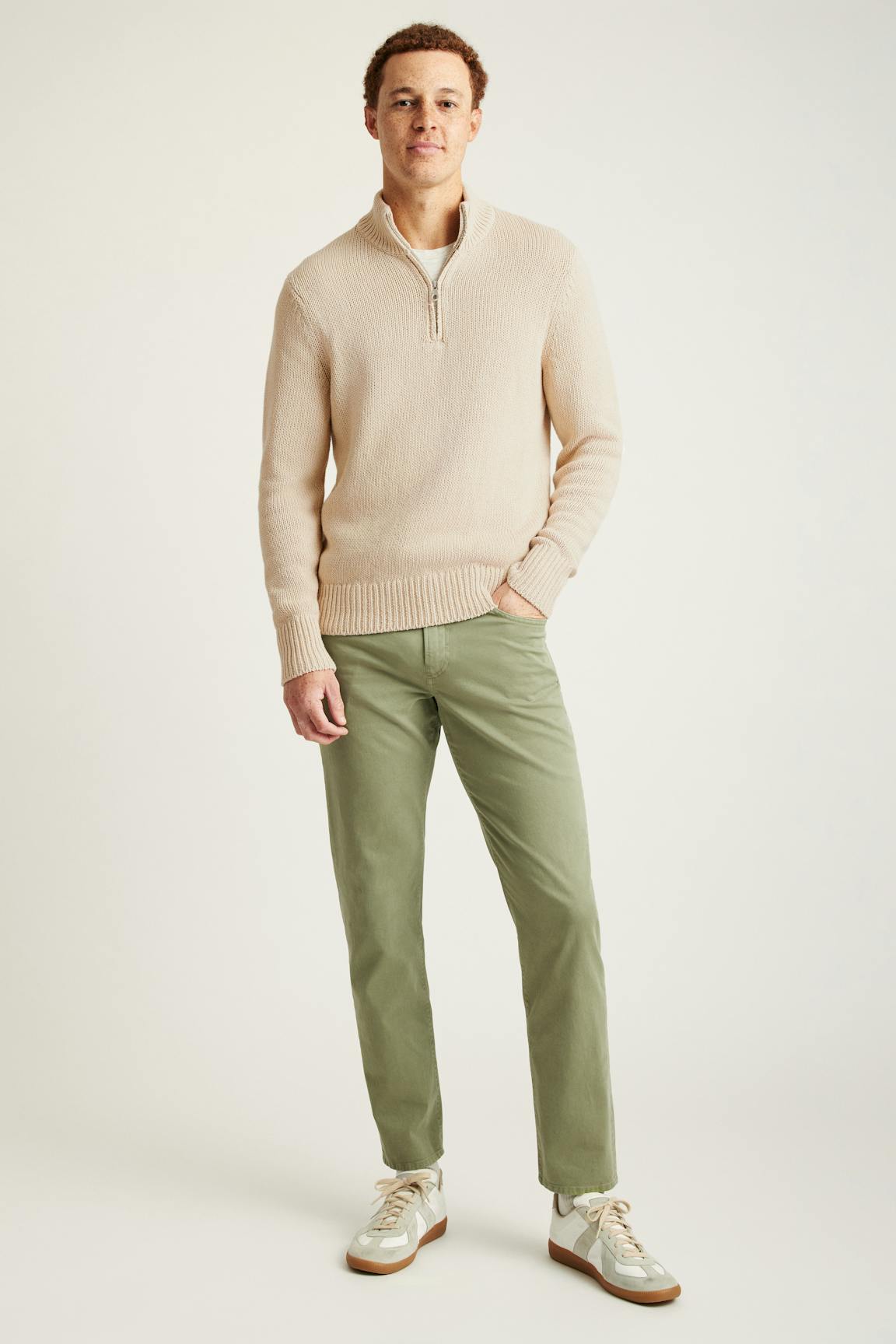 Italian Brushed 5-Pocket Pants