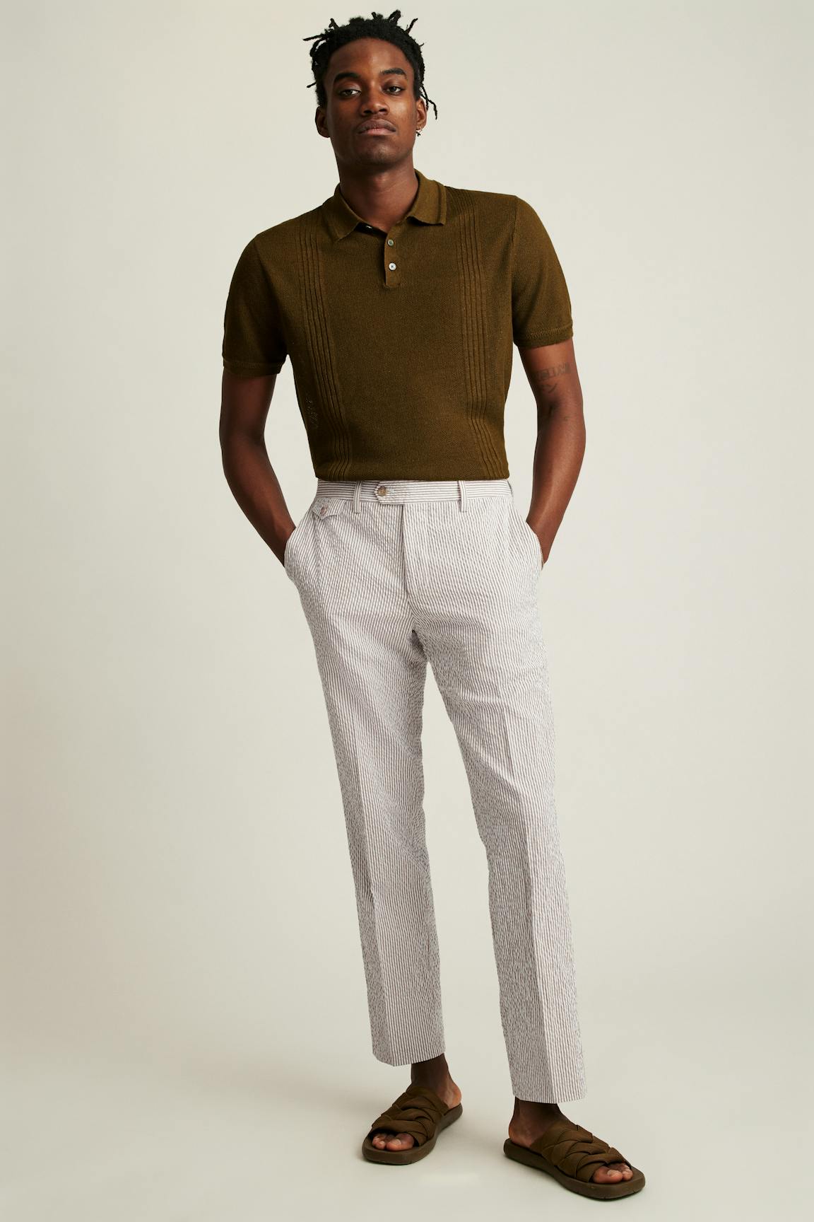 Jetsetter Italian Seersucker Dress Pant
