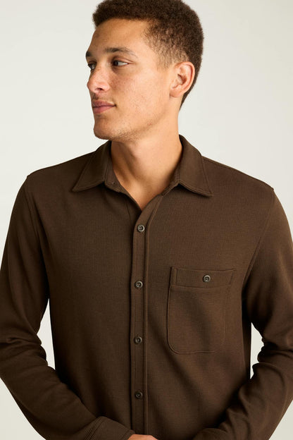 Waffle Button Down Shirt