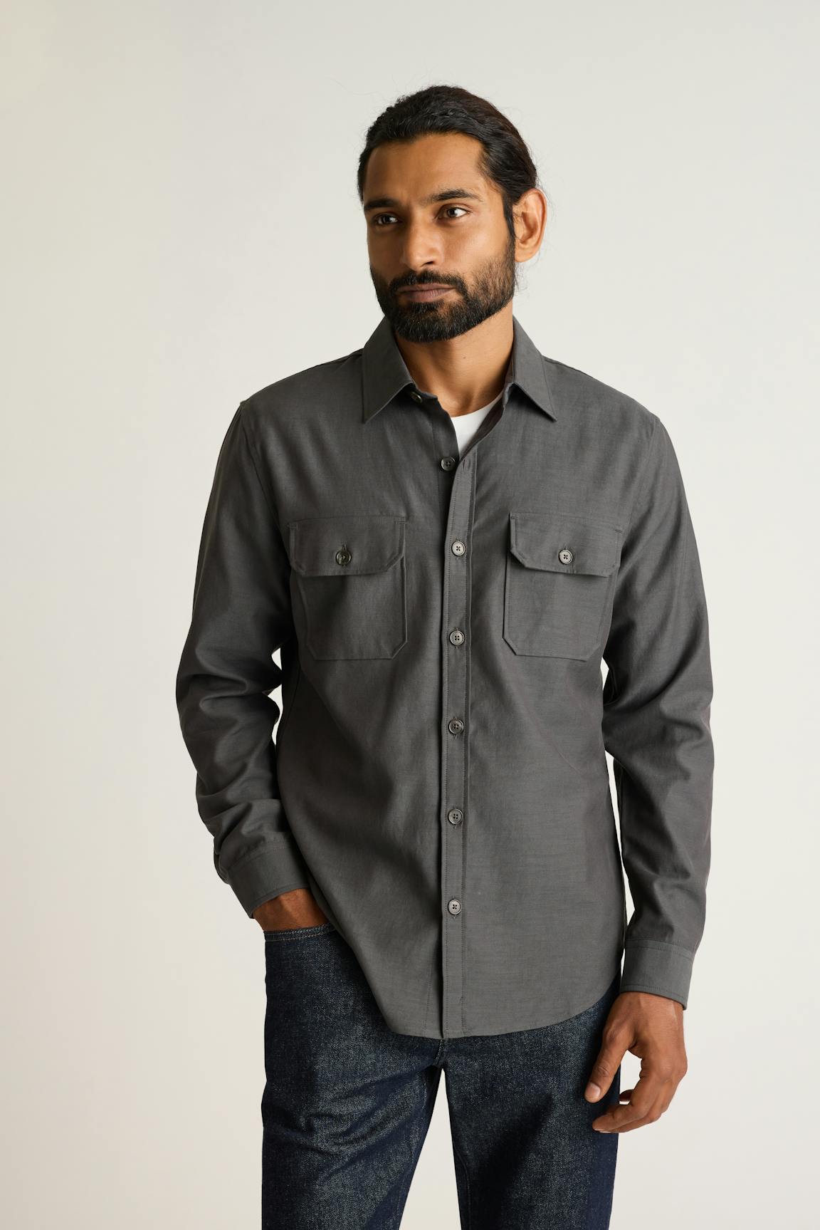 Garment-Dyed Utility Shirt