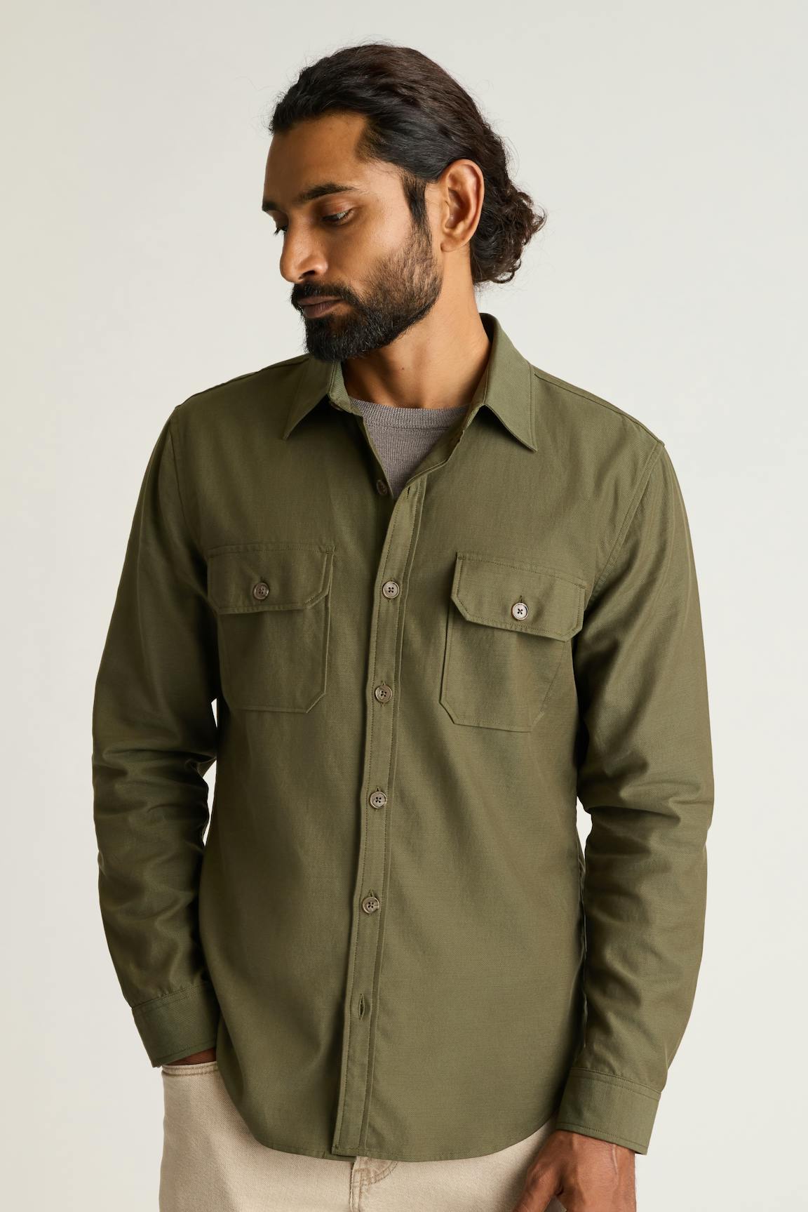 Garment-Dyed Utility Shirt