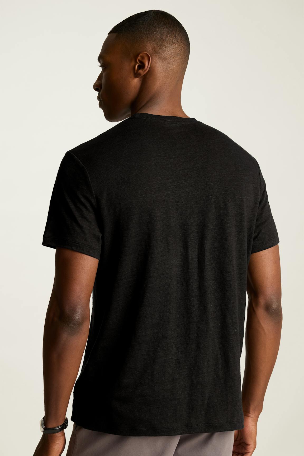 Linen Crew Neck Tee
