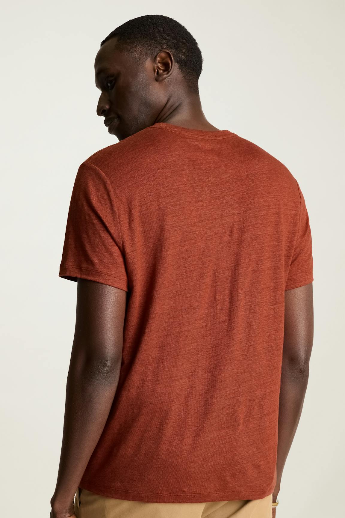 Linen Crew Neck Tee