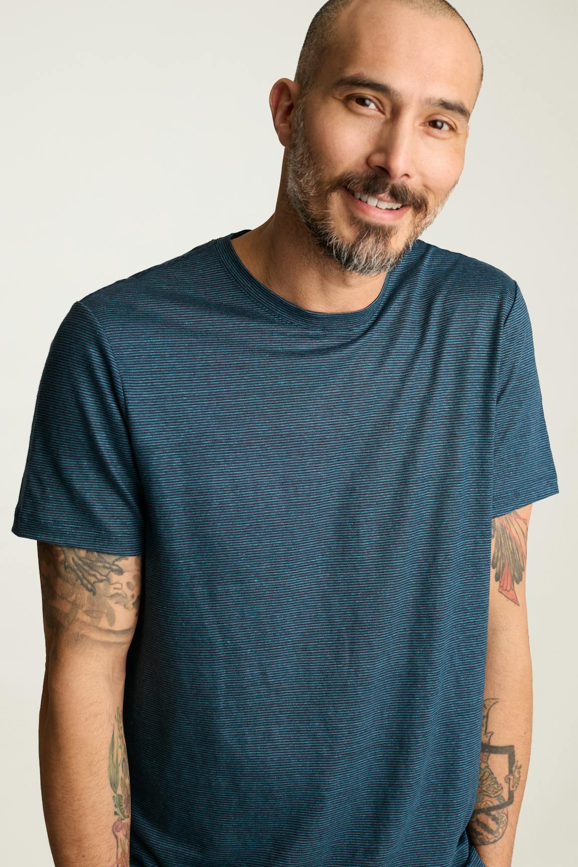 Linen Crew Neck Tee