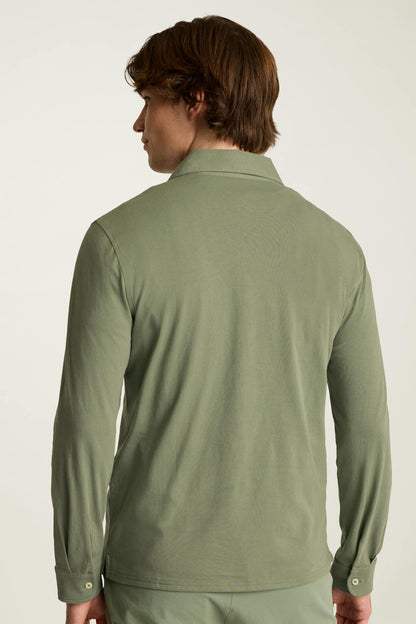 Organic Cotton Long Sleeve Polo
