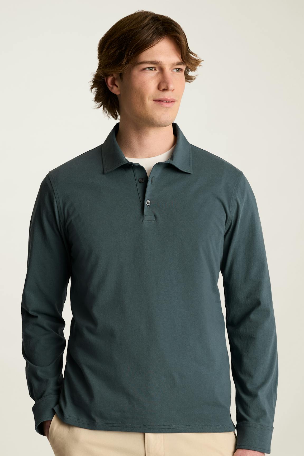 Organic Cotton Long Sleeve Polo