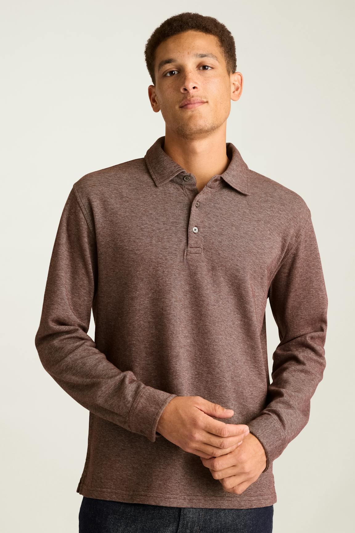 Refined Long Sleeve Polo