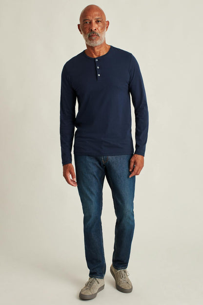 Pima Performance Long Sleeve Henley