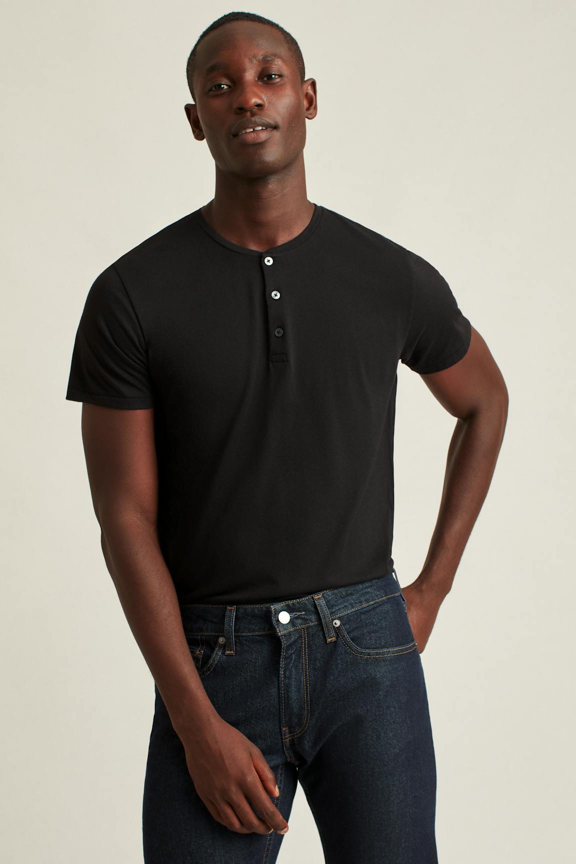 Pima Performance Short Sleeve Henley