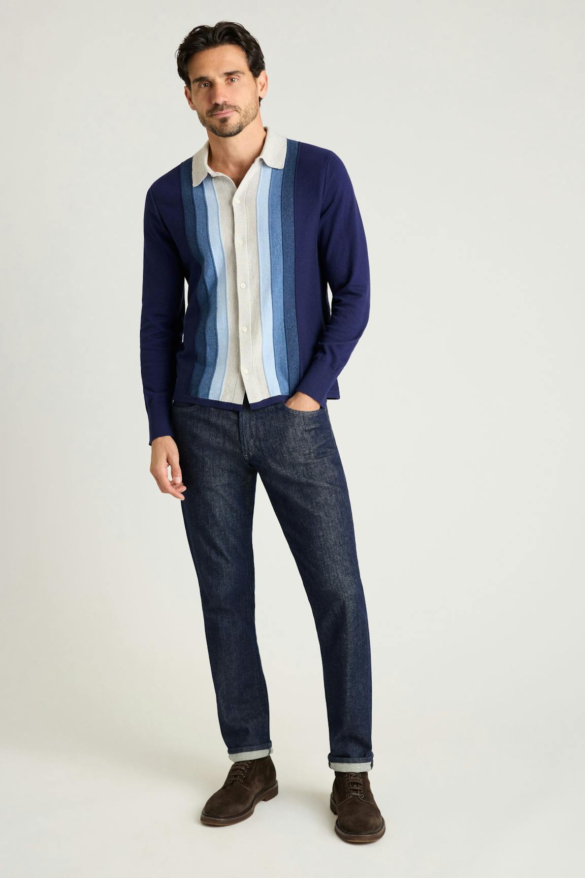 Hudson Long Sleeve Sweater Polo