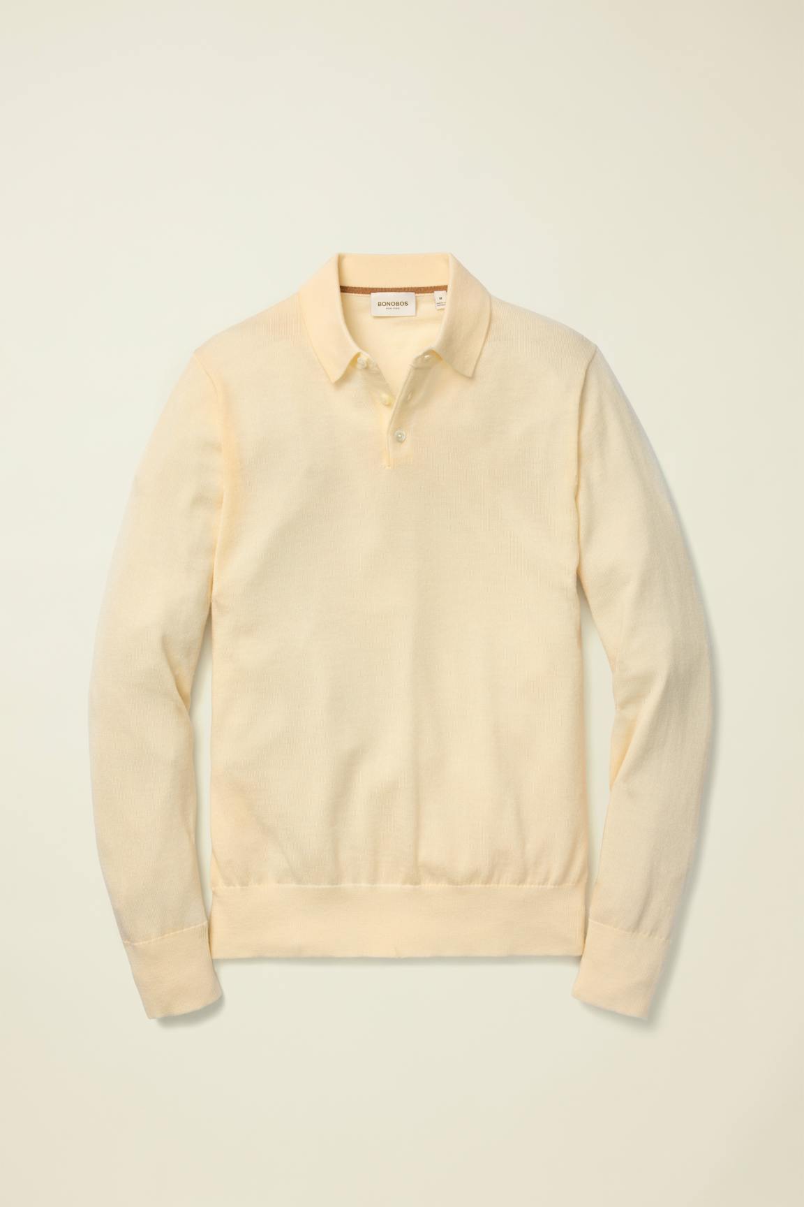 Merino Long Sleeve Sweater Polo