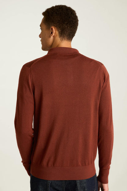 Merino Long Sleeve Sweater Polo