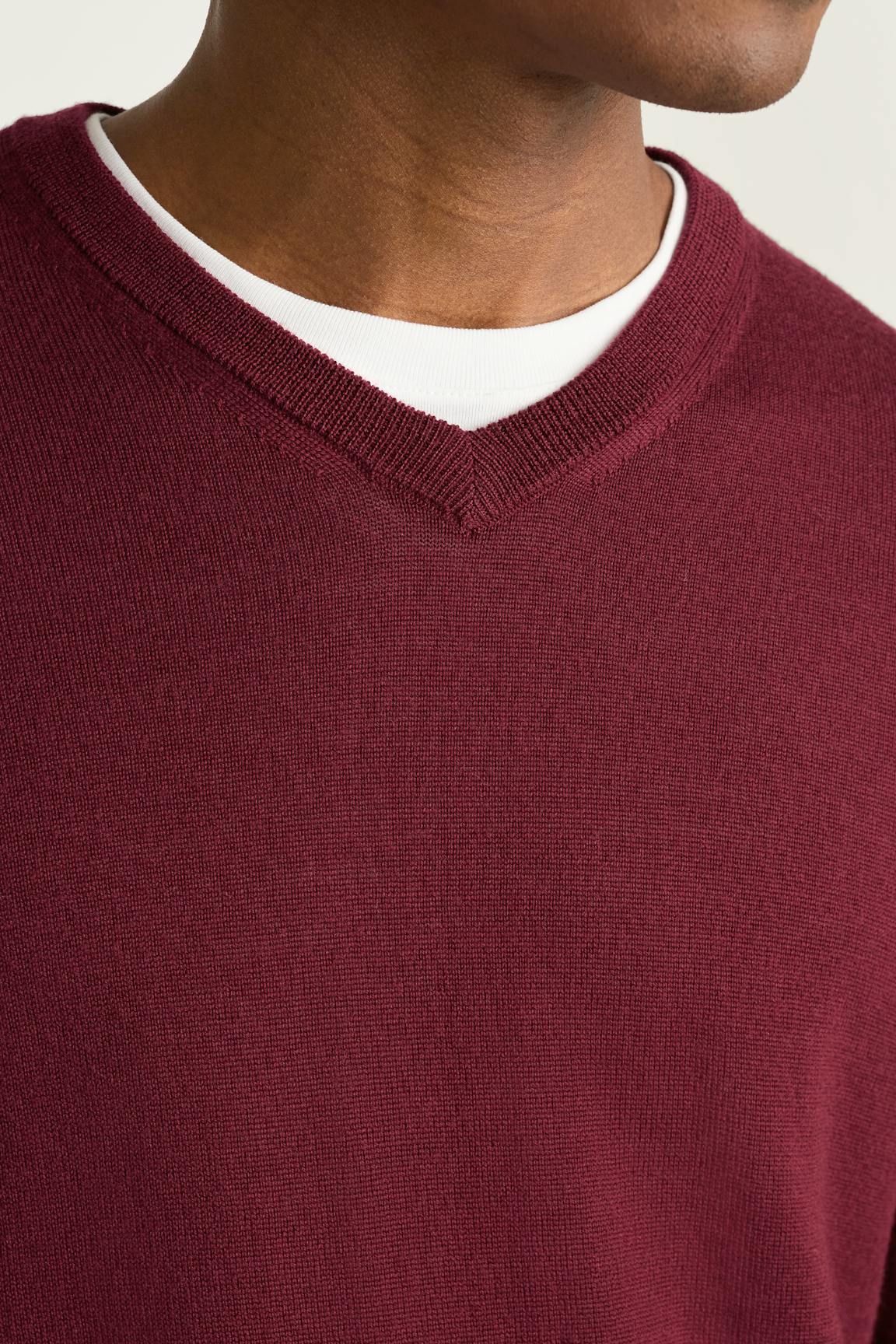 Washable Merino V-Neck Sweater