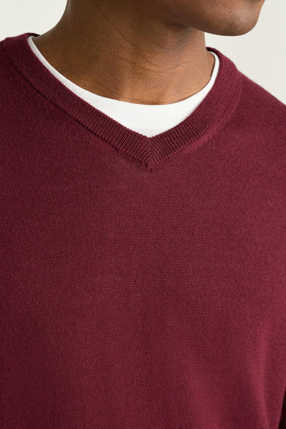 Washable Merino V-Neck Sweater