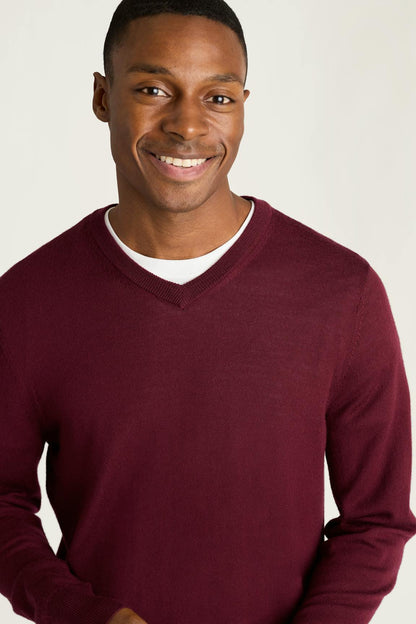 Washable Merino V-Neck Sweater
