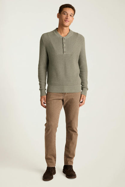 Cotton Cashmere Henley Sweater