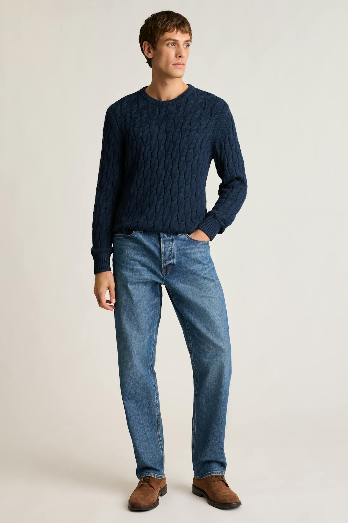 Italian Cotton Cable Sweater
