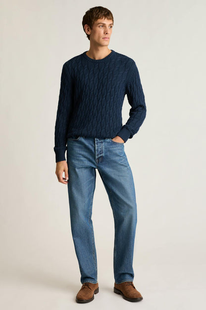Italian Cotton Cable Sweater