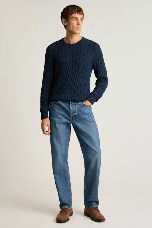 Italian Cotton Cable Sweater