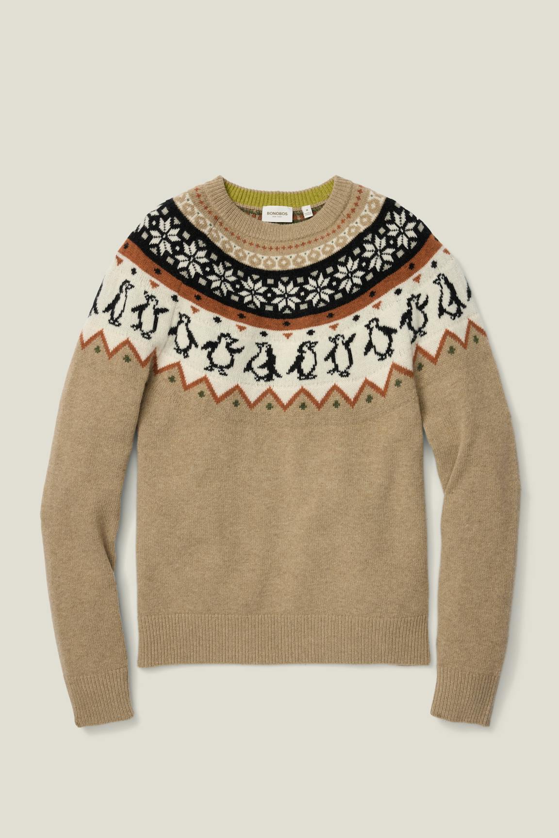 Disco Penguin Fair Isle Sweater