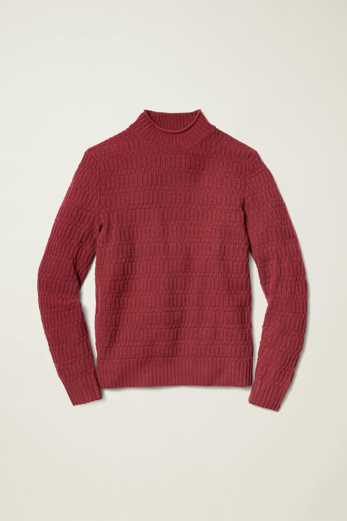 Merino Blend Mock Neck Sweater