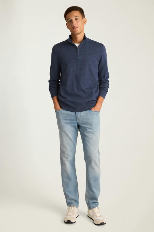 Washable Cotton Cashmere Quarter Zip