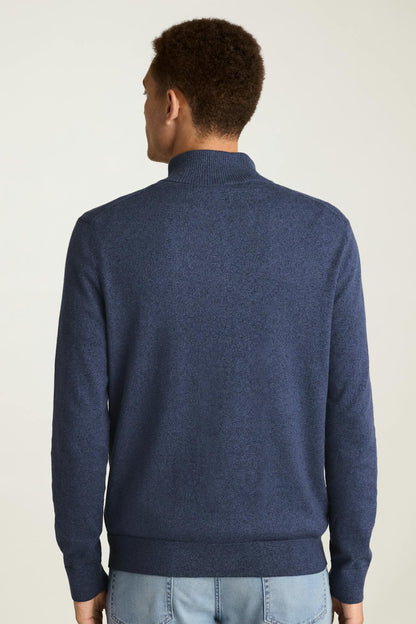 Washable Cotton Cashmere Quarter Zip