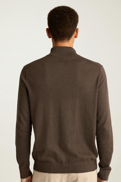 Washable Cotton Cashmere Quarter Zip