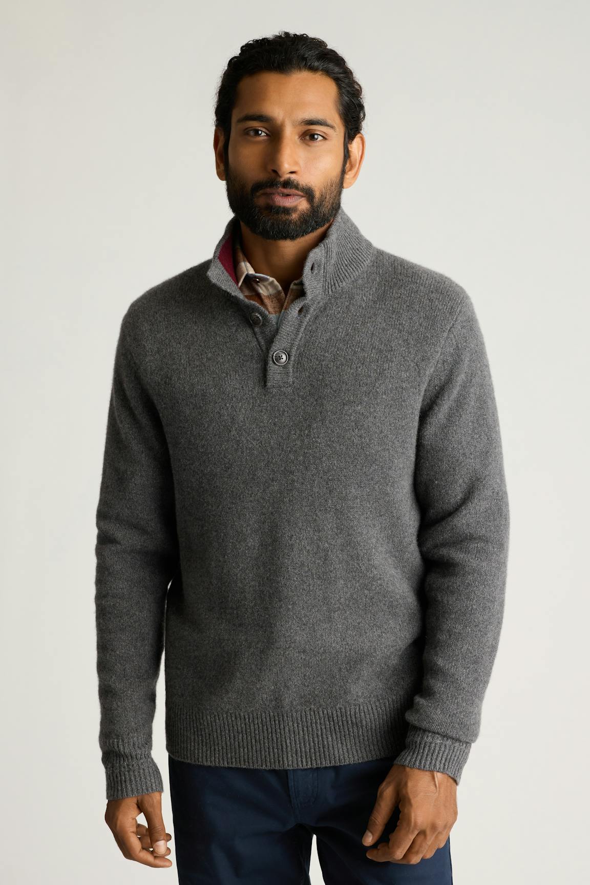 Italian Cashmere Mock Neck Sweater