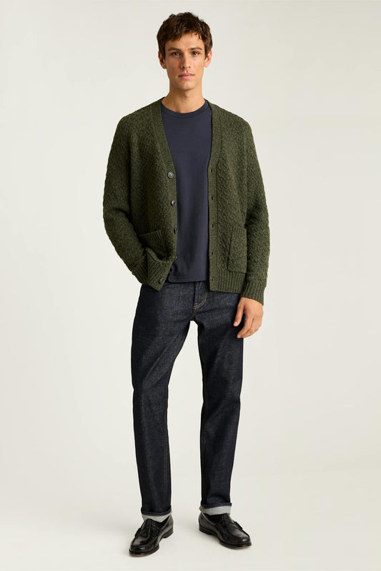 Merino Blend Cable Cardigan