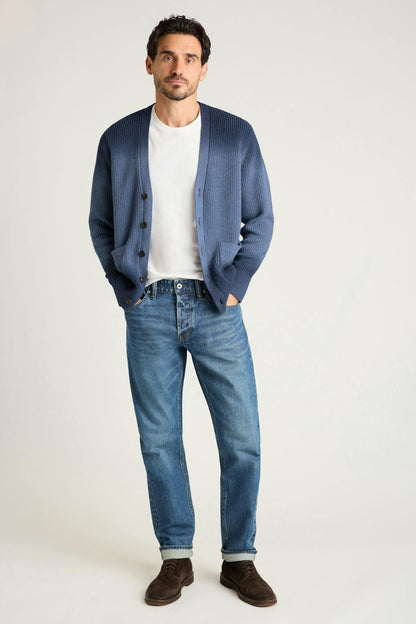 Cotton Cashmere Dip Dye Cardigan