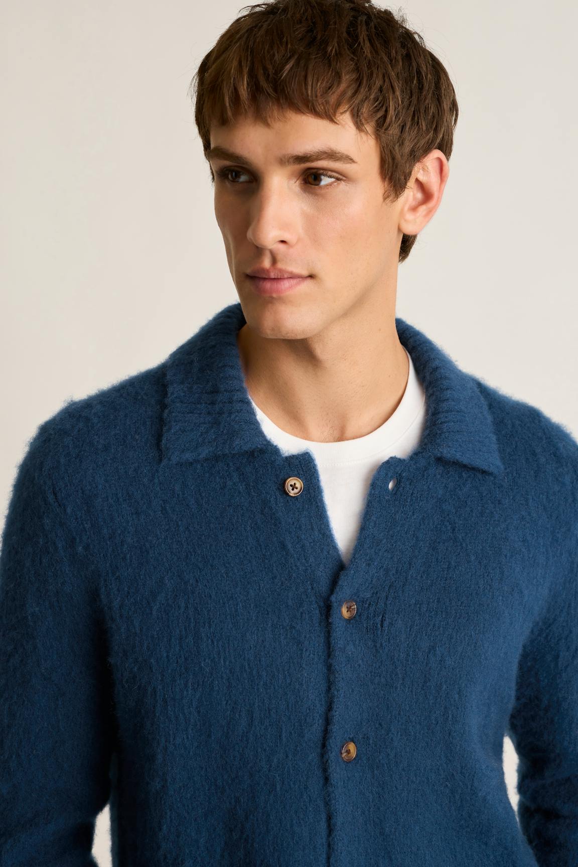 Brushed Wool Cardigan