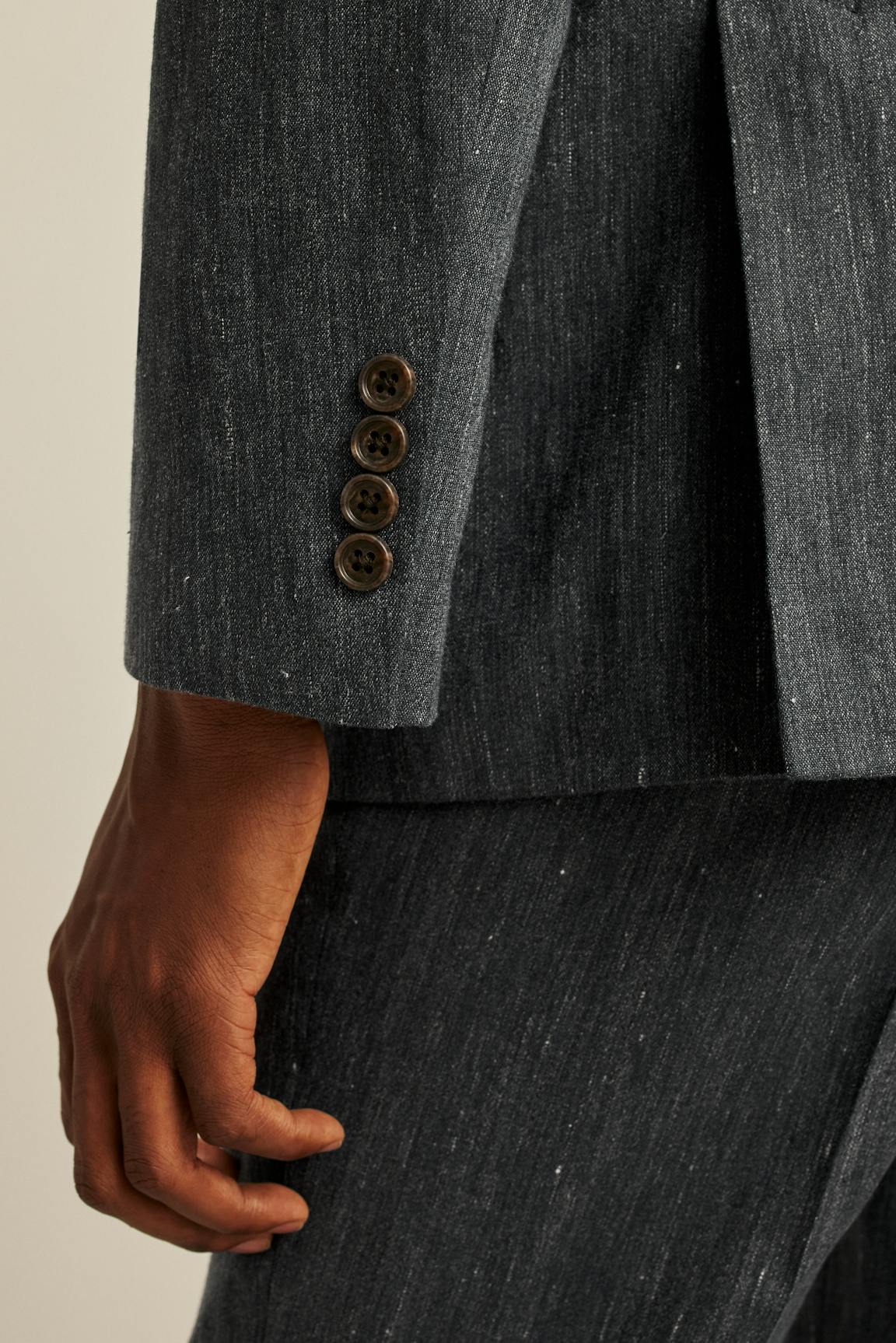 Italian Stretch Linen Suit Jacket